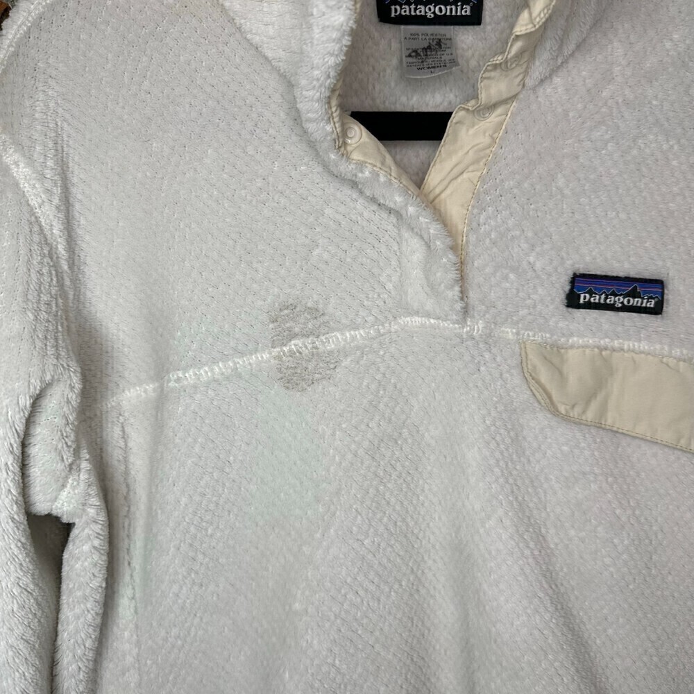 Patagonia Re Tool Snap T Fleece Pullover White Large - Picture 4 of 5